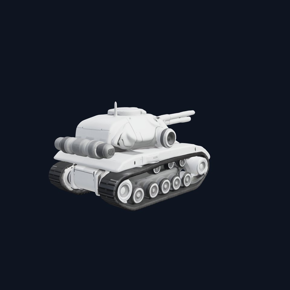Futuristic Armored Tank Model Pack